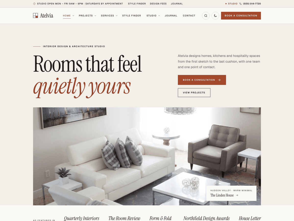 Atelvia home page