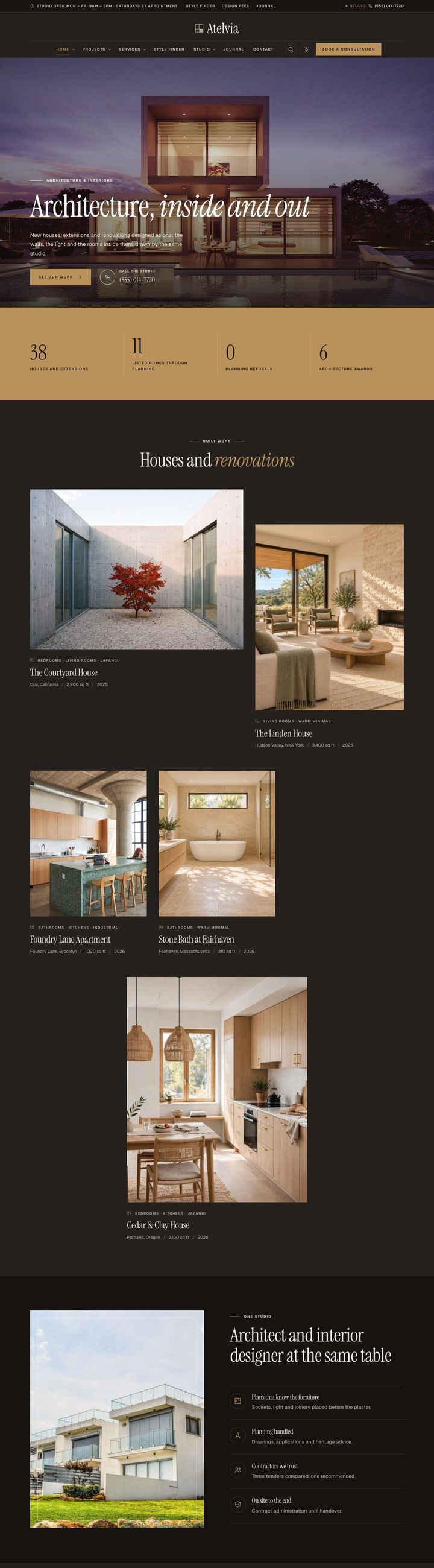 Architecture & interiors demo home page
