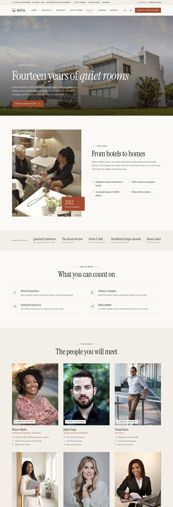 About the studio page