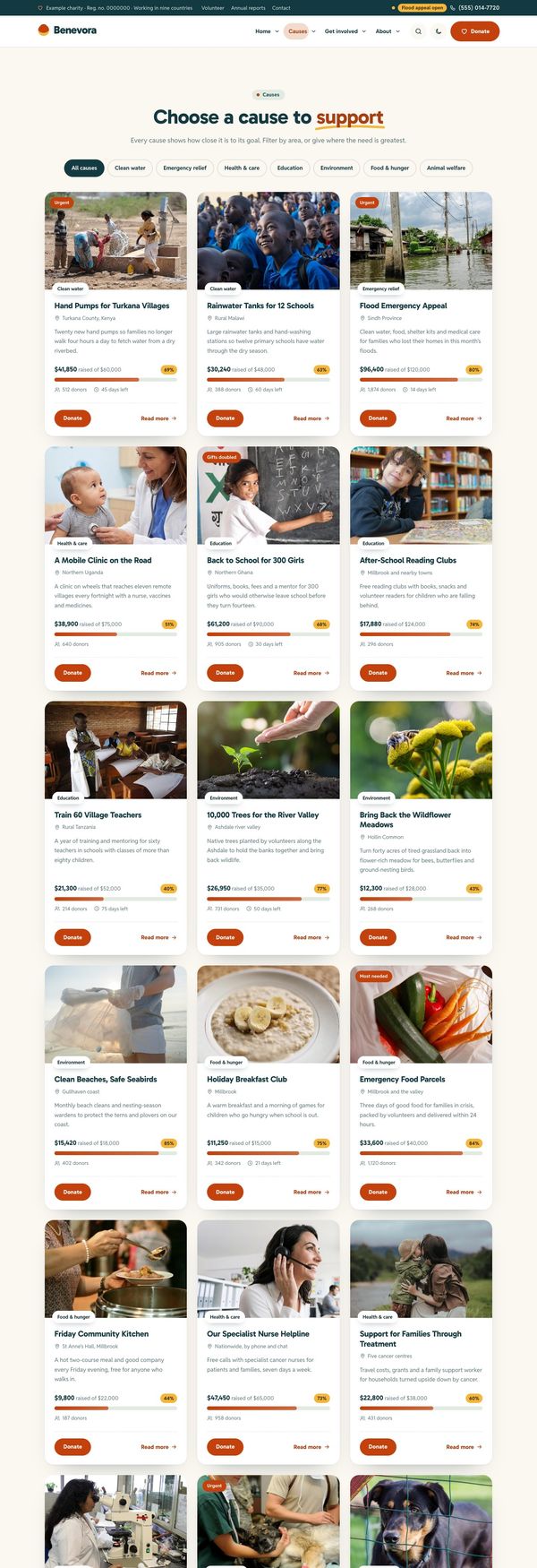 Causes page
