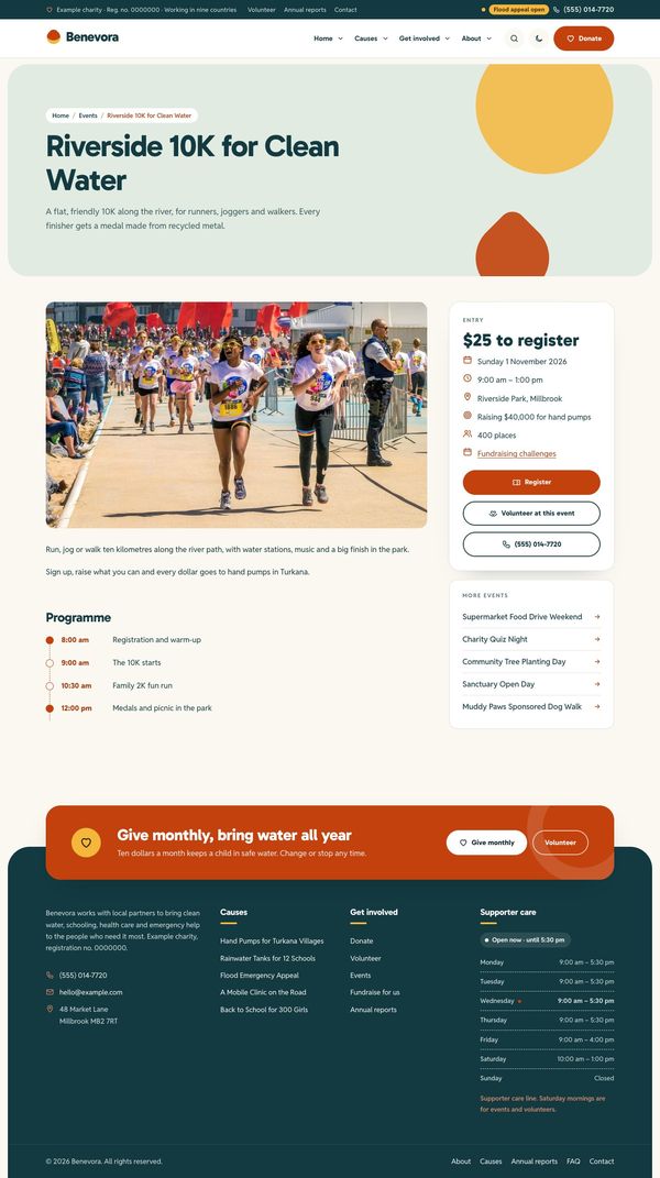Event page