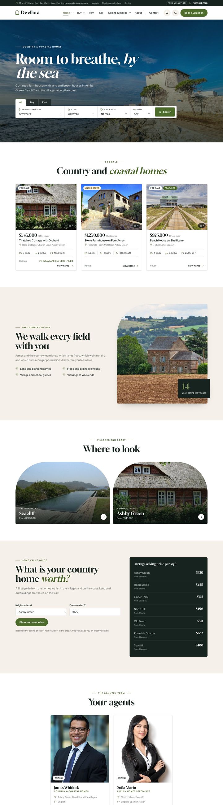 Country & coastal homes demo home page