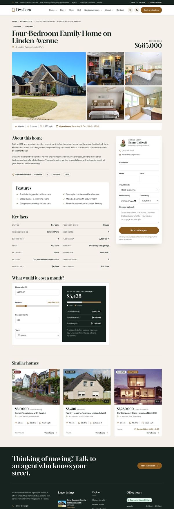 Single property page