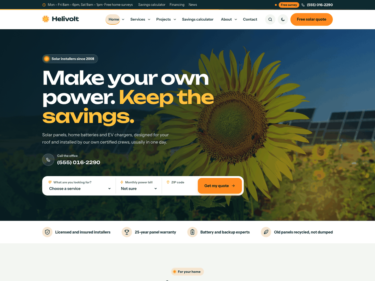Helivolt home page