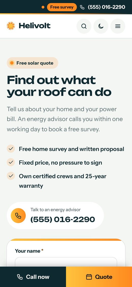 Helivolt on a phone