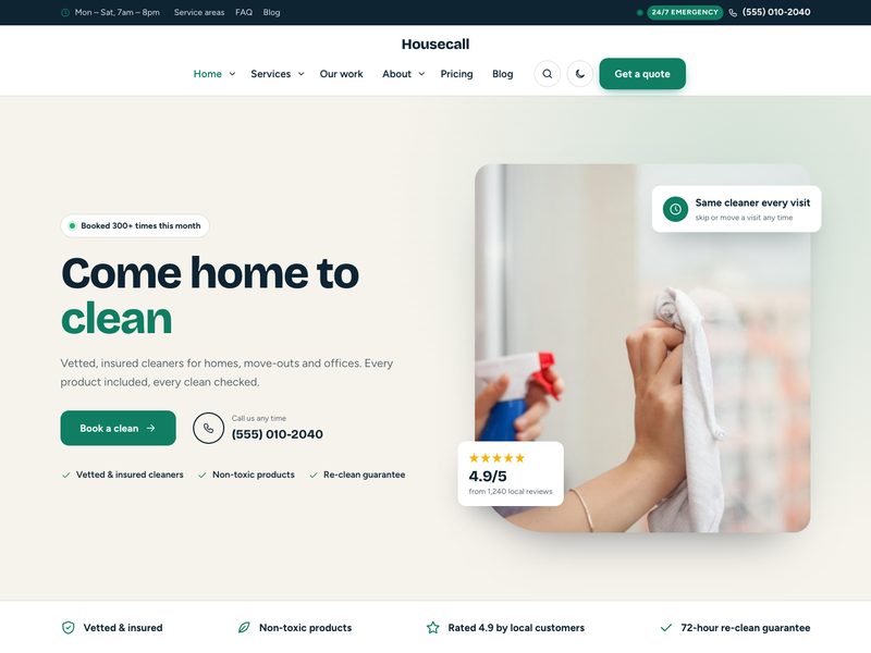 Cleaning demo