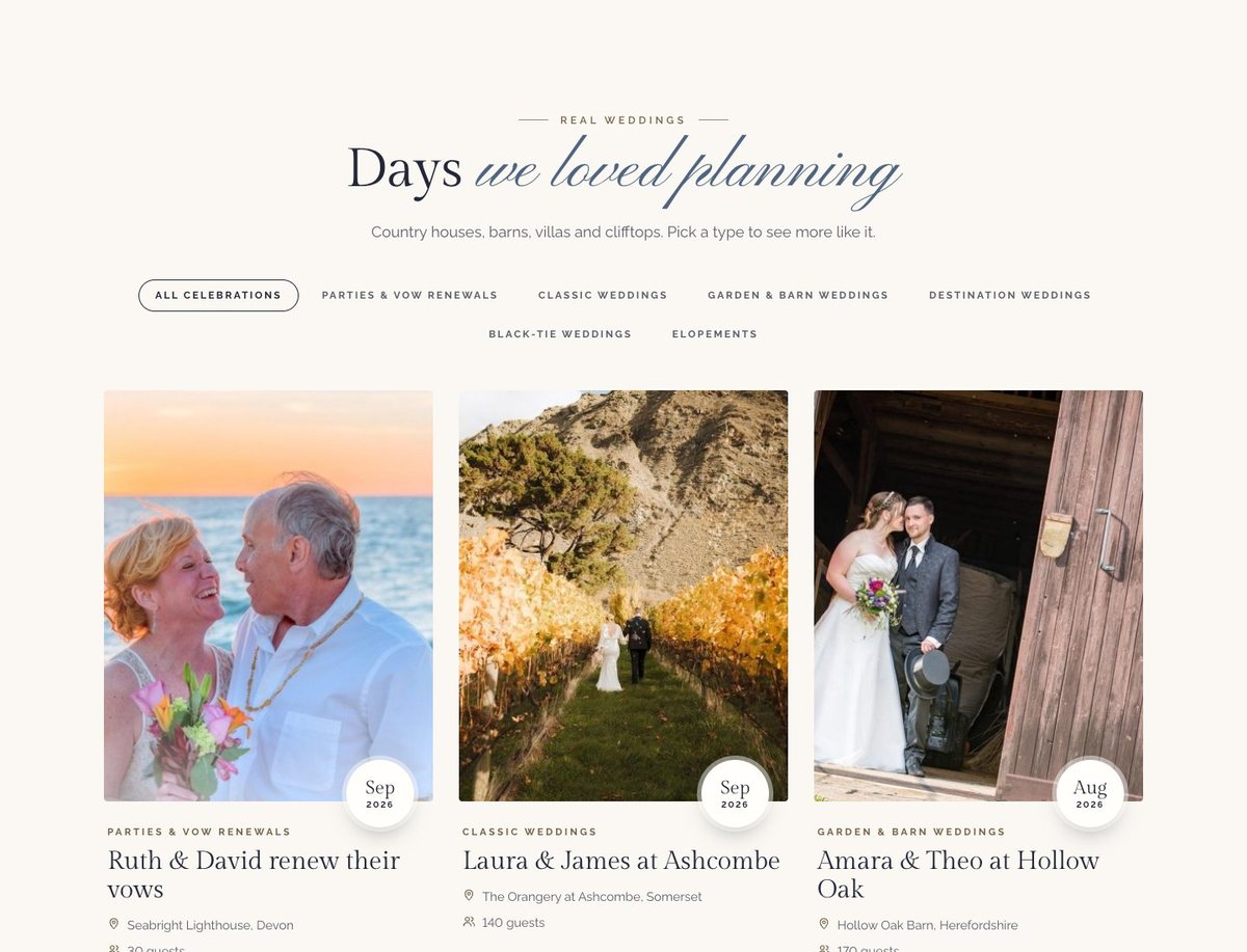 Real weddings that sell the next one