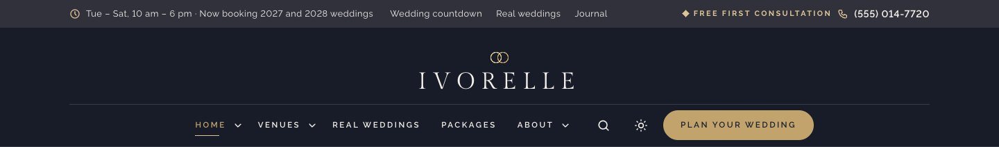 Luxury black tie header