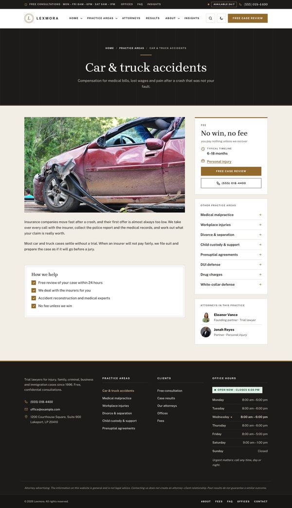 Practice area page