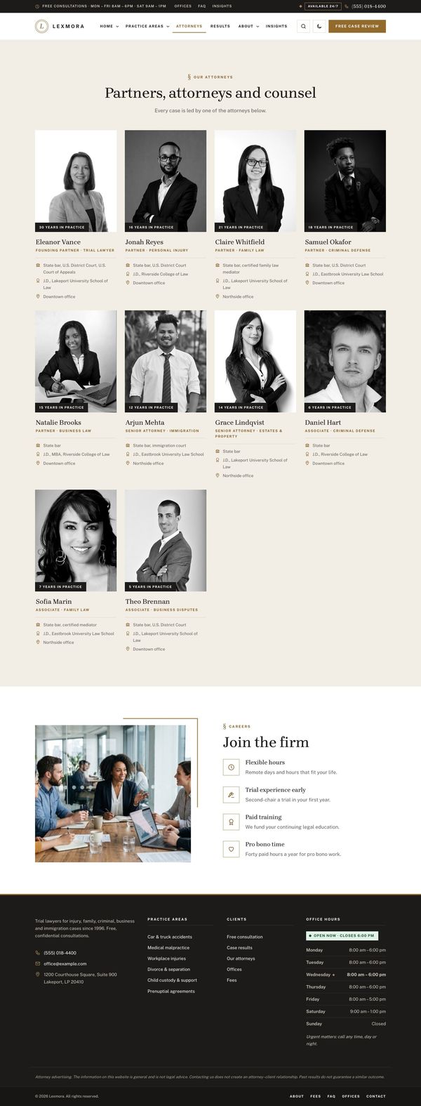Attorneys page