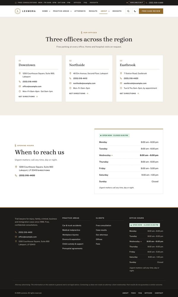 Offices page