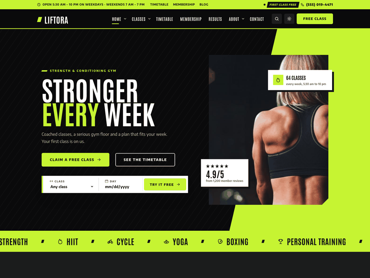 Liftora home page
