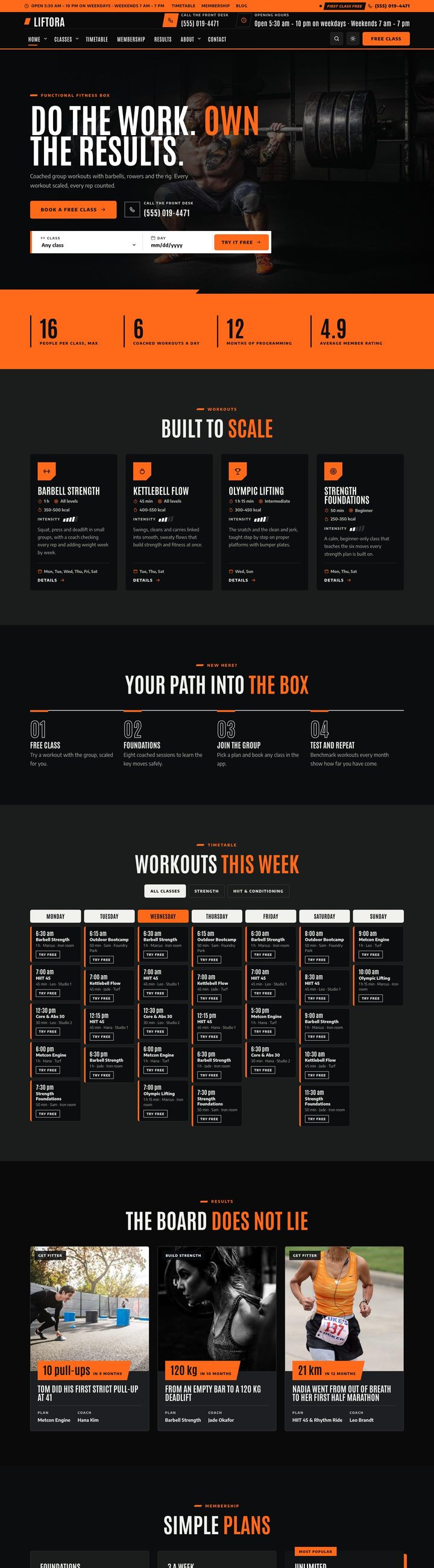 Functional fitness box demo home page