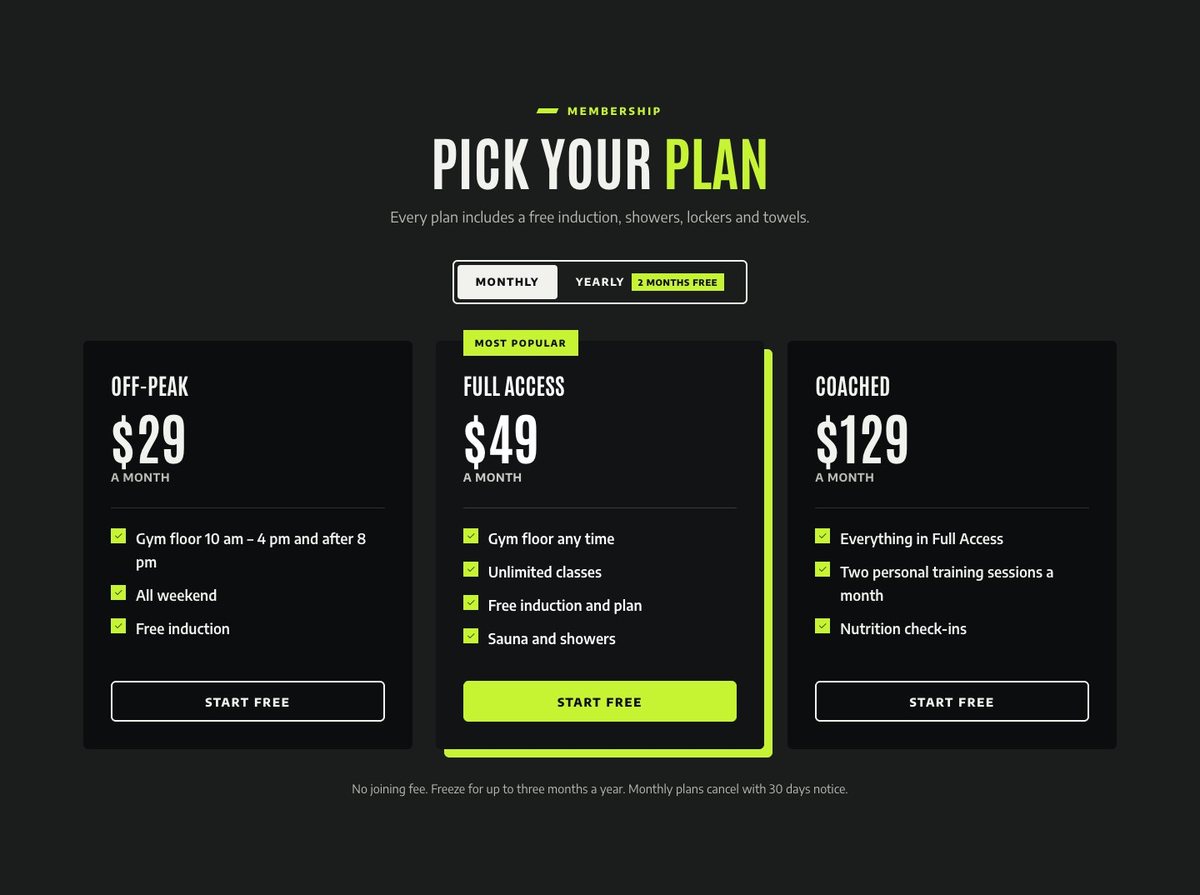 Plans and a BMI calculator