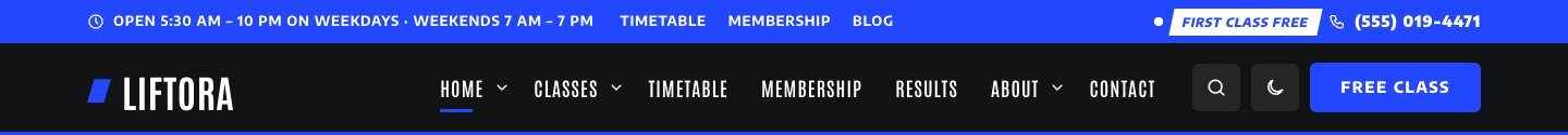 Personal trainer header