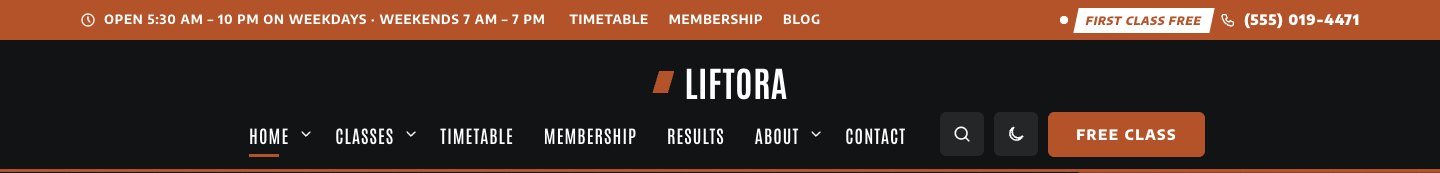 Yoga & pilates studio header