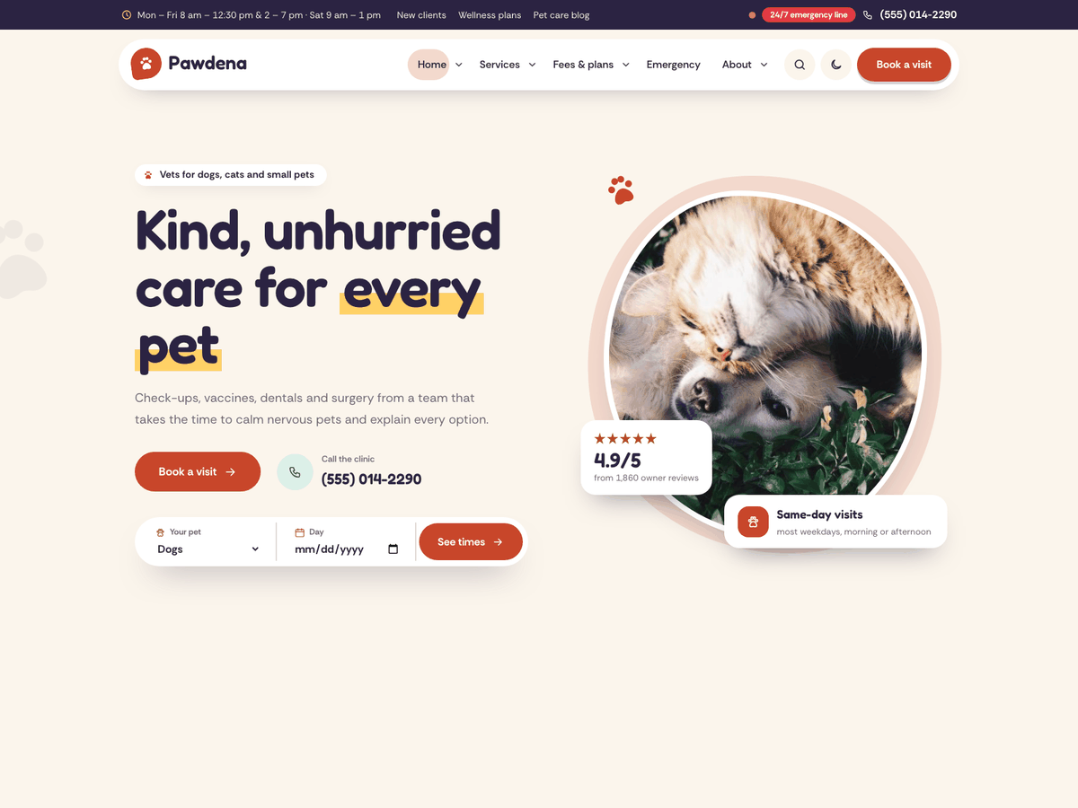 Pawdena home page
