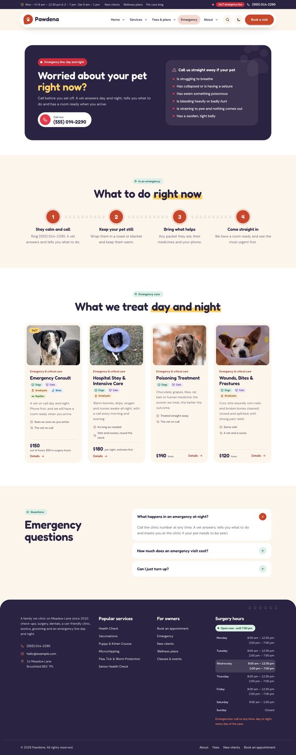 Emergency page