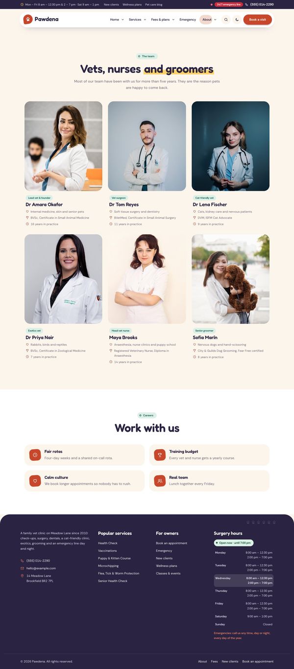 Care team page