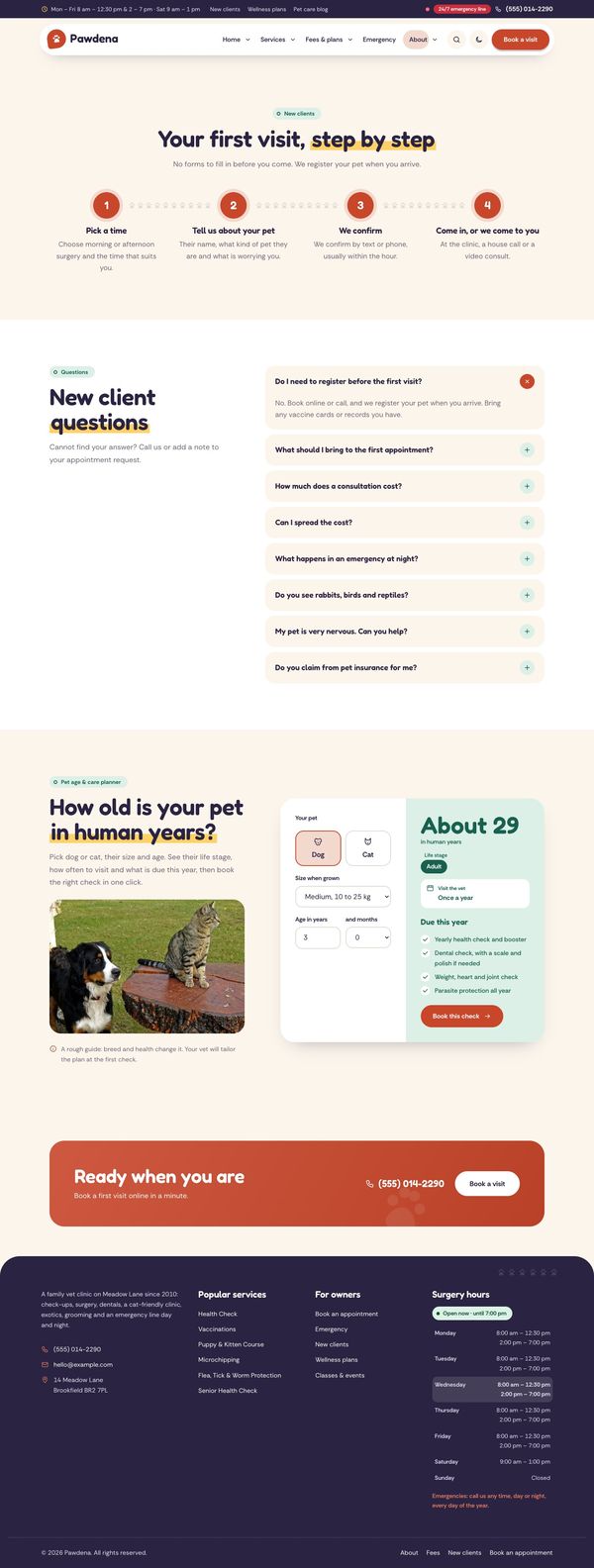 New clients page