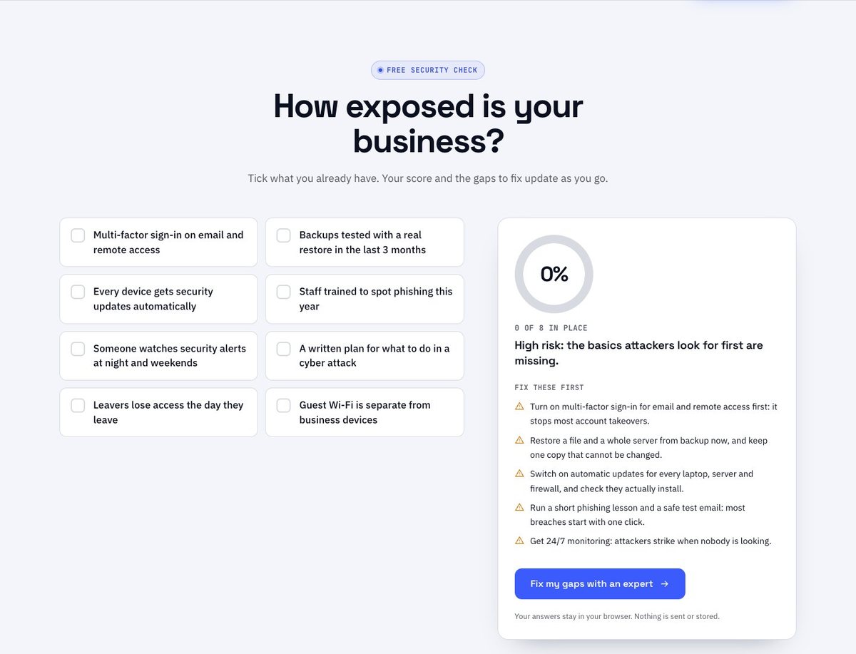 A security check that starts the conversation