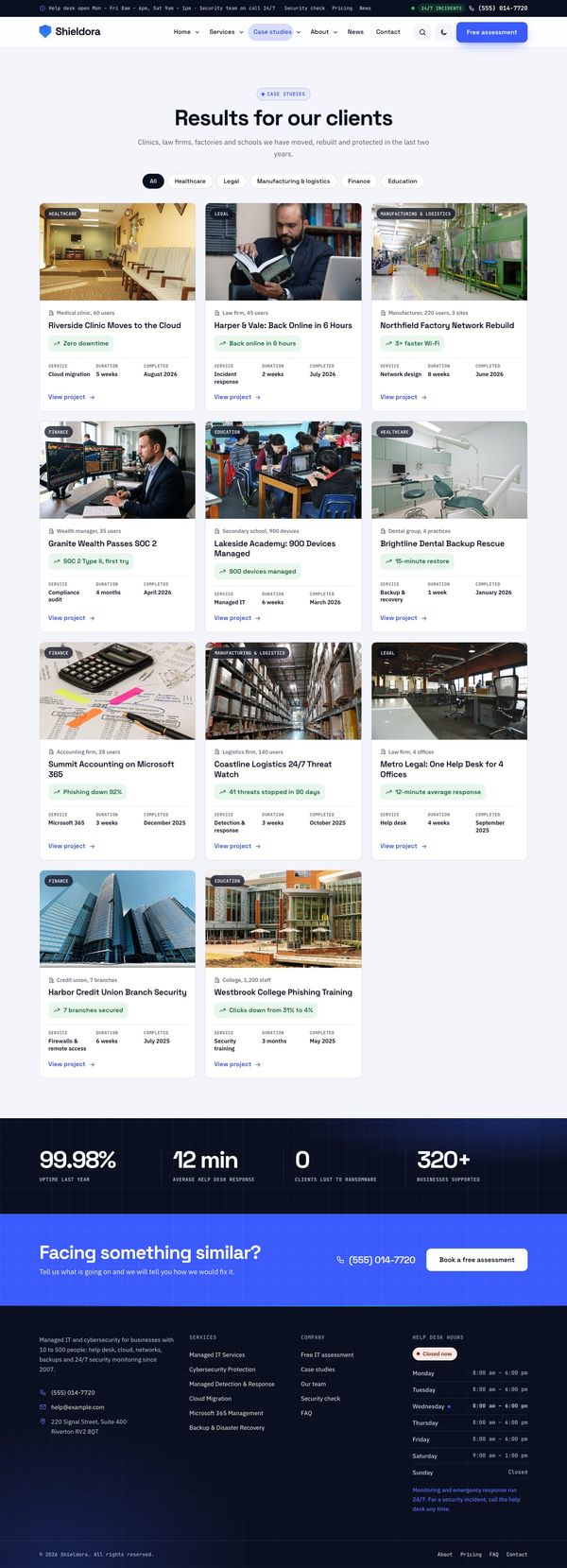 Case studies page