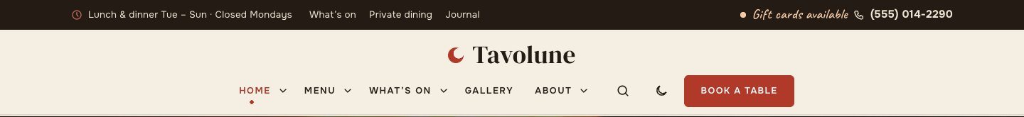 Trattoria & pizzeria header